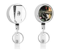 Japanese Yin Yang Koi Fish Badge Reel Retractable Work Badge Holder 24.4" Cord & 360° Swivel Alligator Clip Stainless Steel Heavy Duty Id Name Tag Holder for Nurses Doctors Teachers Office Workers