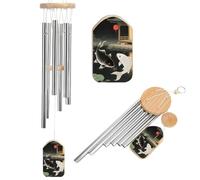 Japanese Yin Yang Koi Fish Memorial Wind Chime for Outside 20.5" Windchimes for Loss of Loved One Mother Father Deep Tone Decor Patio Garden Porch Sympathy Gift for Bereavement Condolence Funeral