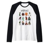 Japanese Yokai Raglan Baseball Tee