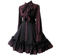 Japanese Yukata Kimono Costume Anime Cosplay Robe Women's Dress Retro Style Solid Color Long Dress (XL) Wine