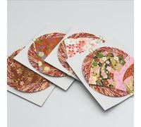 Japanese Yuzen Washi Origami Paper Pack - 40 Yuzen Washi Paper in Reds - 7.5cm
