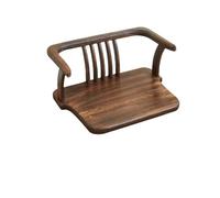 Japanese Zaisu Chair - Solid Wood Legless Armchair with Back Support for Living Room & Meditation - No Cushion Elegant Floor Seating (Model TA144)