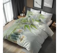 Japanese Zen Bedding King Size Duvet Cover Sets Floral Stone Tree Quilt Cover 3 Piece, Japanese Zen Room Decor Bedding Set & Gift, Super Soft, Microfibre, With 2 Pillowcases, No Comforter, LS6701