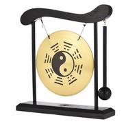 Japanese Zen Desk Gong - 4.92 Inch Copper Meditations Bell, Wooden Mallet, Tai Decor, Table Gong, Mini Percussion Instrument | Home Office Meditation Sound Healing Tool