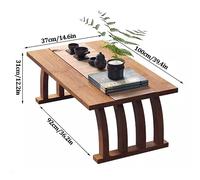 Japanese Zen Low Table for Meditation & Altar, 80x37x31 cm, Brown - Ideal for Spiritual Practices, Relaxation, Dining, and Coffee - Stylish Furniture for Serenity