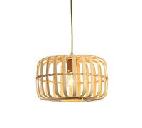 Japanese Zen Style Hanging Light Modern Pendant Light Made of Bamboo Shade Vintage Rustic Cage Ceiling Lighting Home Chandelier Ceiling Hanging Lamp for Living Room Kitchen Bedroom(Not Bulb)