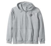 Japanese Zen Symbol Ginkgo Leaf Enso Circle Art Zip Hoodie