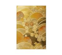 Japan's Golden Flower Mountain Poster Canvas Poster Bedroom Decor Landscape Office Room Decor Gift 08x12inch(20x30cm)