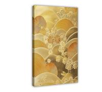 Japan's Golden Flower Mountain Poster Canvas Poster Wall Art Decor Print Picture Paintings for Living Room Bedroom Decoration 12x18inch(30x45cm)