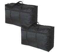 Japard Extra Large Duffle Bag for Travel - for Men Gear Bag for Storage Foldable Weekender Bag for Overnight Camping, Black, 150L ,2 Pack, 150 L US, 2 Pcs