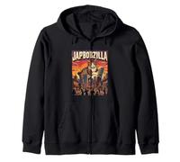 Japbobzilla Japanese Bobtail Cat Japan - Catzilla Monster Zip Hoodie