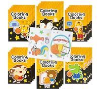 JAPBOR Basketball Coloring Books for Kids - 24PCS Mini Basketball Theme Color Book Bulk Party Favor, Animal Sport Small Colouring Pages for Birthday Gifts Class Drawing Painting Game Goodie Bag Filler
