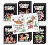 JAPBOR Hispanic Heritage Month Coloring Books - 24PCS Mini Hispanic Culture Color Book Bulk for Kid Party Favor, Latino American Small Colouring Pages for Birthday Gifts Class School Draw Paint Game