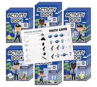 JAPBOR Police Activity Coloring Books - 24PCS Mini Policemen Activities Color Book Bulk for Kids Party Favors, Police Themed Small Colouring Pages for Birthday Gifts Classroom Drawing Painting Games