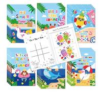 JAPBOR Summer Activity Coloring Books - Mini End of the School Year Activities Color Book Bulk for Kids Party Favors, Hawaii Beach Pool Small DIY Colouring Pages for Gifts Class Draw Painting Games
