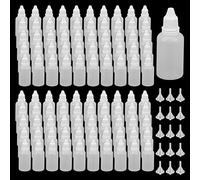 JAPCHET 100 PCS 30ml Plastic Dropper Bottles, 1oz Empty Eye Dropper Bottle with Cap and funnel, White Squeezable Bottle for Eye Drops, Essential Oils