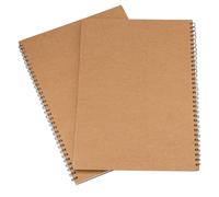 JAPCHET 2 Packs A3 Spiral Sketchbook, A3 Drawing Sketch Pad, Landscape Spiral Bound Sketchbook for Painting, Sketching, 30 Sheets/ 60 Pages