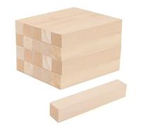 JAPCHET 20 PCS 6 x 1 x 1 Inch Basswood Carving Blocks, 15x2.5x2.5cm Natural Whittling Blocks Unfinished Basswood Blocks for Beginners Carving, Crafting and Whittling