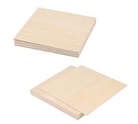 JAPCHET 20 Sheets 200 x 200 x 2mm Square Wood Sheets - 8 Inch Plywood Boards Basswood for Crafts, DIY Wooden Models, Painting