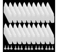 JAPCHET 200 PCS 15ml Plastic Dropper Bottles, Empty Eye Dropper Bottle with Cap and funnel, White Squeezable Bottle for Eye Drops, Essential Oils