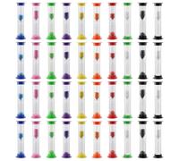 JAPCHET 40PCS 3 Mins Colourful Mini Sand Timer, 10 Colors Small Plastic Hourglass for Cooking, Tooth Brushing, Activity