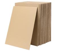 JAPCHET 50 Pack 30 x 40cm Corrugated Cardboard Sheets, A3 Kraft Board Art Craft Paper Sheet 3mm Thick for Packaging DIY Mailing