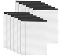 JAPCHET A4 Legal Notepad, 12 Pack, 60 Pages, White Paper, 80gsm for Home Office Journal