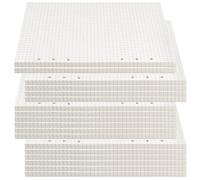 JAPCHET A5 Grid Refill Paper, 450 Sheets/ 900 Pages 100GSM Squared Ruled Refill lined Paper Planner Insert 6 Hole Punched for 5.6 x 8.3 Inch Notebook