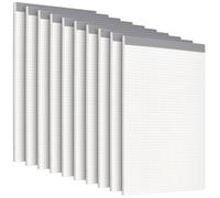 JAPCHET B5 Squared Legal Pad, 10 Pack Writing Notepad, 140 Pages, 26.2 x 17.5cm, 80gsm Paper for Home Office Journal