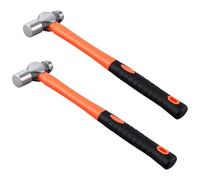 JAPCHET Ball Pein Hammer with Fibreglass Shaft, 8oz (225g), 2 Pieces for Handicraft DIY Use