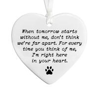 Japrex Pet Memorial Gift, Dog Sympathy Gift, Pet Memorial Ornament, Dog Loss Keepsake, When Tomorrow Starts Without Me Memorial Quote, Remembrance Ornament in Loving Memory (When Tomorrow)