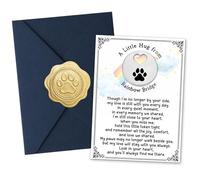 Japrex Rainbow Bridge Pet Sympathy Gift Set for Dog Cat Loss, Pet Memorial Keepsake with Paw Print Ornament, Pet Loss Comfort Gift for Grieving Dog Mom Cat Mom Pet Owner