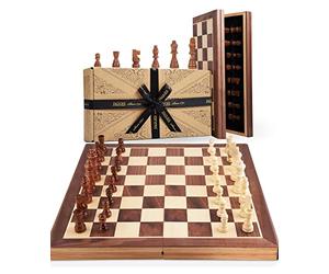 Jaques of London Large Chess Sets | 15" Chess Board | Premium Wooden Set For Adults Luxury | Chess Set For Adults with Staunton Chess Pieces | Since 1795…
