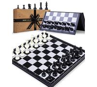 Jaques of London Magnetic Travel Chess Set | Folding Chess Board with Storage | Portable Chess Set with Magnetic Pieces | Since 1795