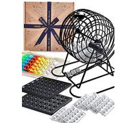 Jaques of London Metal Bingo Machine Game Set | Family Board Game with Bingo Cards, Counters, Bingo Balls Numbers 1-75 | Kids and Adults Bingo Game | Since 1795