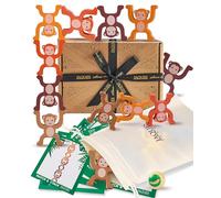 Jaques of London Monkey Stacking Game | Animal Stacking Toys for 1 2 3 Year Old Boys and Girls | Wooden Toddler Toy | Since 1975
