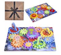 Jaques of London Space Puzzle for Toddlers, Wooden Gear Puzzle with Planets and Aliens for 3-5 Year Olds