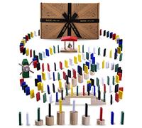 Jaques of London Wooden Domino Train Rally Age 3+ | 100% Wooden Dominoes for Children | Dominoes Rally Set Including Bridges, Bell tower and Windmill | Domino Run | Since 1795…