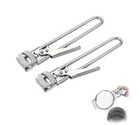 Jar Bottle Opener 2Pcs Jar Openers Adjustable Stainless Steel Can Lid Gripper Manual Anti Slip Comfortable Grip Effortless for Home Kitchen Accessories