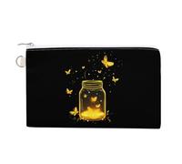 Jar Fireflies Coin Purse Cute Change Pouch Wallet Clutch Bag with Zip