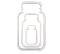 Jar Glass Jam Shape Cookie Cutter Dough Biscuit Pastry Fondant Sharp Stencil Food Tub Medicine Bottle Sweets (Medium)