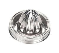 Jar Juicer Lid - 304 Stainless Steel Reamer, Heavy Duty Manual Citrus Squeezer, Hand Press Lemon Extracting Tool | Reusable Wide Mouth Bottle Cap, Leak Proof Fruit Juicing Attachment For Canning