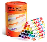 Jar Melo TwistJoy Jumbo Crayons for Kids, 24 Colors Non Toxic Chunky Crayon for Toddlers Easy to Hold, Washable & Safe Colouring Crayons, Art Gift for Boys and Girls