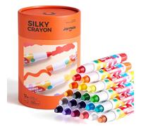 Jar Melo Washable Crayons for Kids, 24 Colors Non Toxic Crayon, Easy to Hold Silky Large Crayons, Safe for Babies and Children, Gift for Boys and Girls