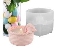 Jar Molds for Resin | Easter Rabbit Basket Casting Tools,DIY Silicone Candle Jar Mold,for Plaster Craft Lovers Party Planners Art Teachers Home Crafting Workshops Jewelry Maker Designer