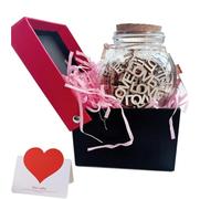 Jar of Love Gift Jar,Big love to Give,Mini Funny Unfinished Wood Letter Love Jar Wooden Cutout Letter Funny Gifts for Women,Birthday Day,Holiday Gifts to Friend,Easter Christmas Gift for lovers