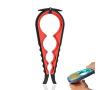 Jar Opener Bottle Opener, 5 in 1 Multi Function Can Opener Bottle Opener with Silicone Handle Easy to Use for Children, Elderly and Arthritis Sufferers (Black & Red)