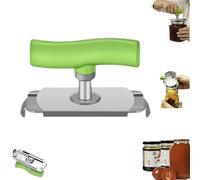 Jar Opener for Seniors & Weak Hands, Adjustable Stainless Steel Jar Opener with Grip, Jars Bottle Cap Openers Gripper, Multifunctional Jars Lid Openers, Kitchen Tool for Lid Opening(Green)