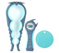 Jar Opener for Weak Hands, Seniors with Arthritis, 5 in 1 Multi Function Bottle Opener Lid Opener for Arthritic Hands with Non Slip Rubber