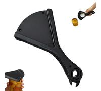 Jar Opener for Weak Hands, V Shaped Opening with Stainless Steel and Handle, Practical Helper for Kitchen and Limited Hand Mobility (Black)